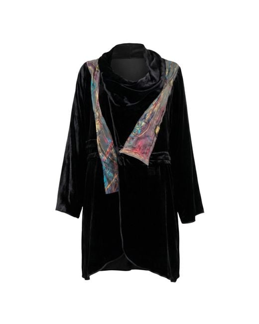Saniya Khan Black Emma Panne Duster