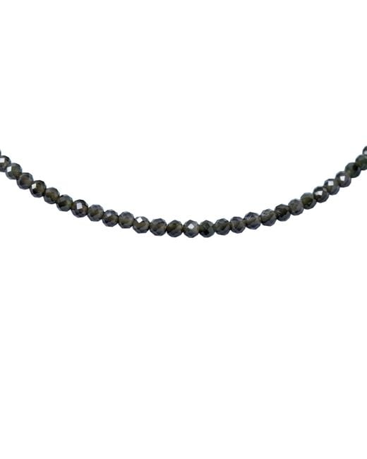Bombyx House Metallic Tiny Charcoal Obsidian Bead Bracelet