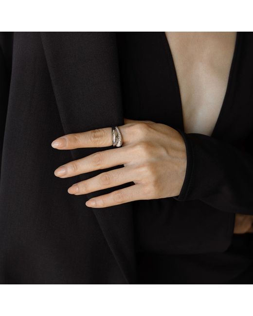 Retro Chic White Drop Ring