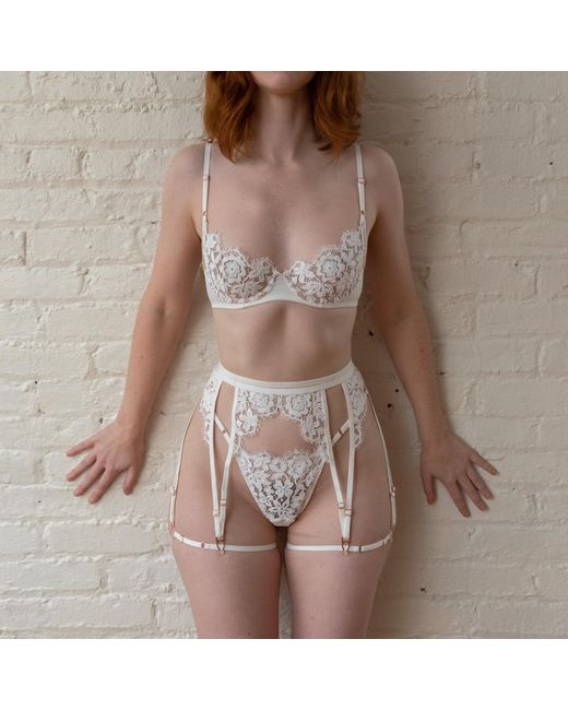 MONIQUE MORIN LINGERIE White Frisson Micro-G Thong
