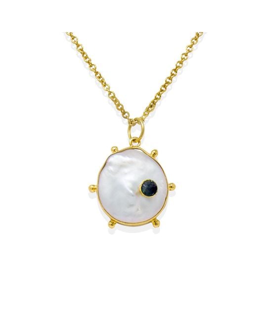 Vintouch Italy Metallic Rebel Rebel Sapphire Pendant Necklace