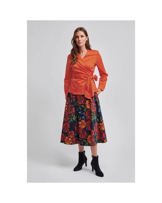 Marianna Déri Orange Wrap Blouse