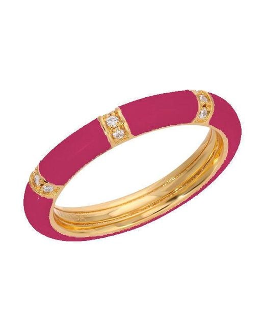 Leeada Jewelry Pink Lamill Stacking Ring