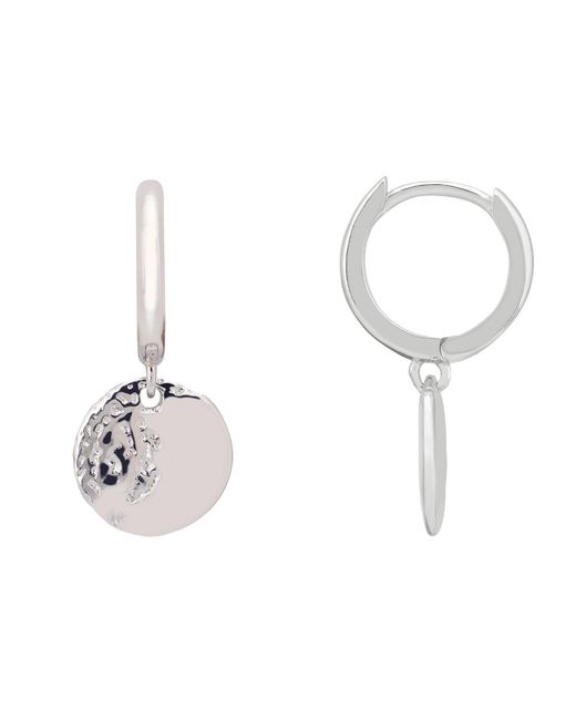 Latelita London Metallic Lunar Moon Huggie Hoop Earrings