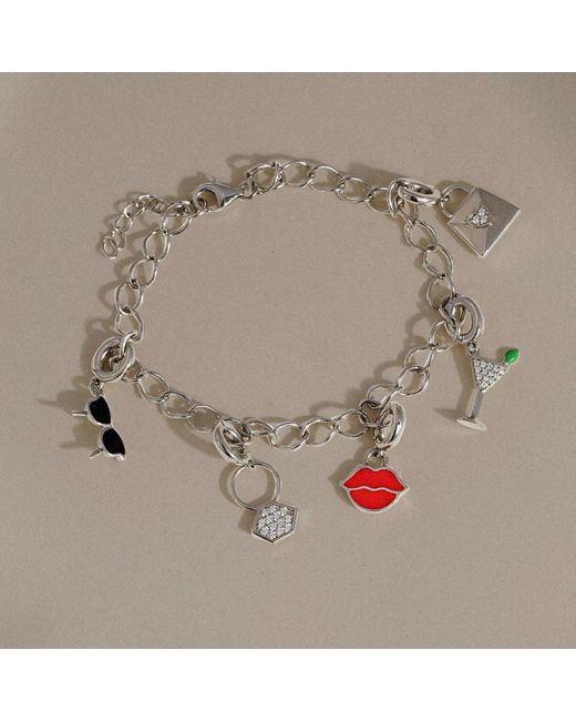 Diamonbliss White Marilyn Monroe Drop Station Bracelet