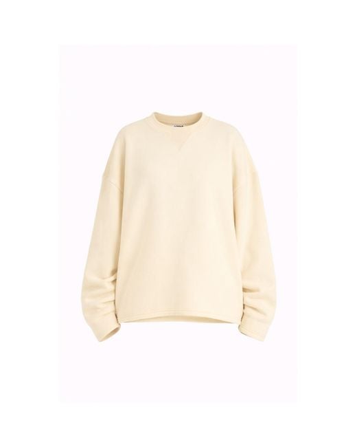Loom Archives Natural Neutrals Loom Ruched Sleeve Detail Sweat Shirt