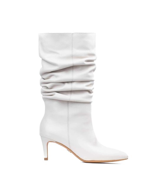 Ginissima White Butter Leather Eva Boots