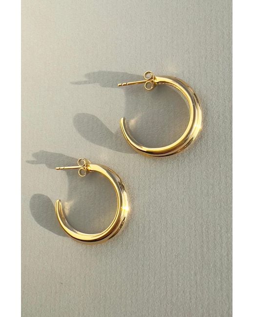 Astor & Orion Metallic Crescent Hoops Medium