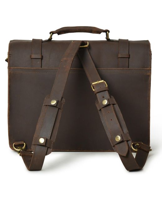 Dötch Leather Black Lakshan Leather Messenger Laptop Bag for men