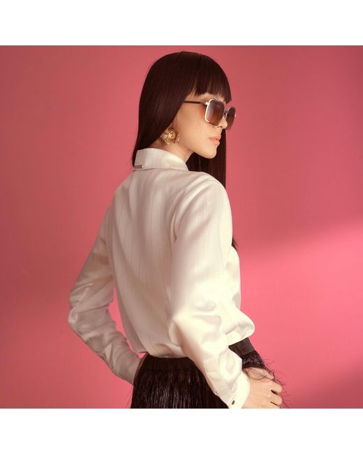 Emma Wallace White Vertic Shirt