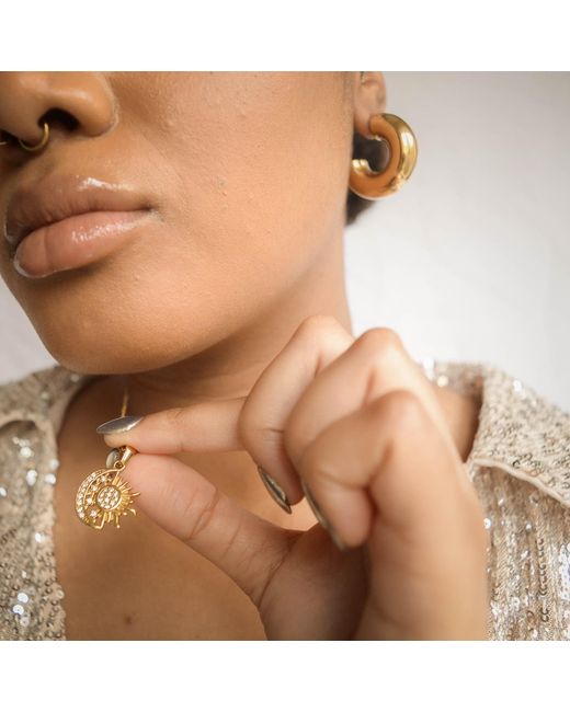 Superdivajewellery Metallic Crescent Necklace