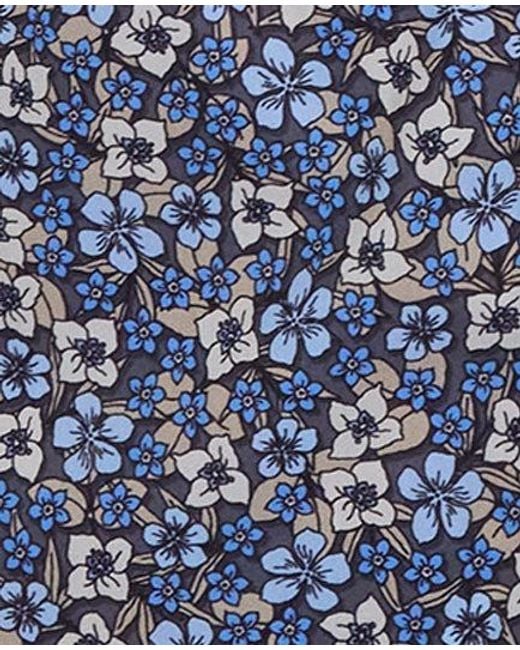 Lords of Harlech Blue Tim Floral Field Printed Button Up Shirt for men