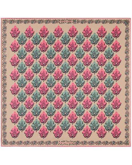 Otway & Orford Multicolor 'Motif' Geometric Silk Pocket Square for men
