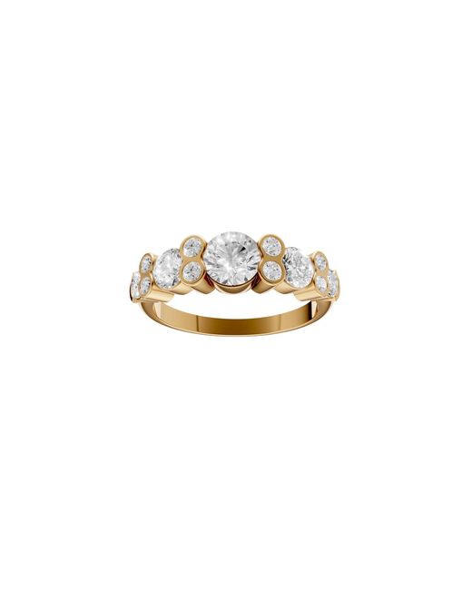 Aya Fine Jewelry White Round Lab Diamond Wedding Band 1.58 Ctw