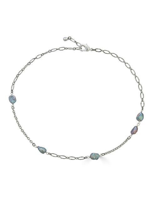 Loni Paul Jewelry Metallic Keshi Pearl Necklace