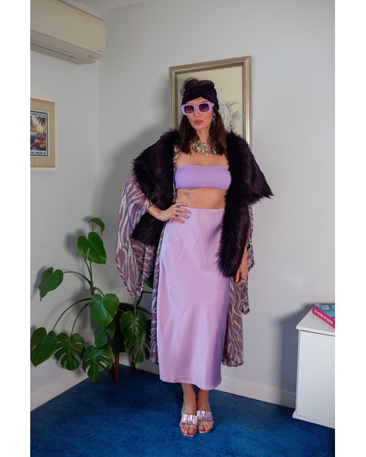 Jennafer Grace Black Shadow Amethyst Faux Fur Shawl