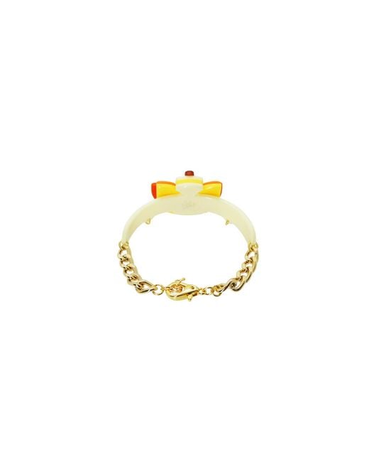 Gissa Bicalho Orange Acrylic Handmade Bracelet Lotus