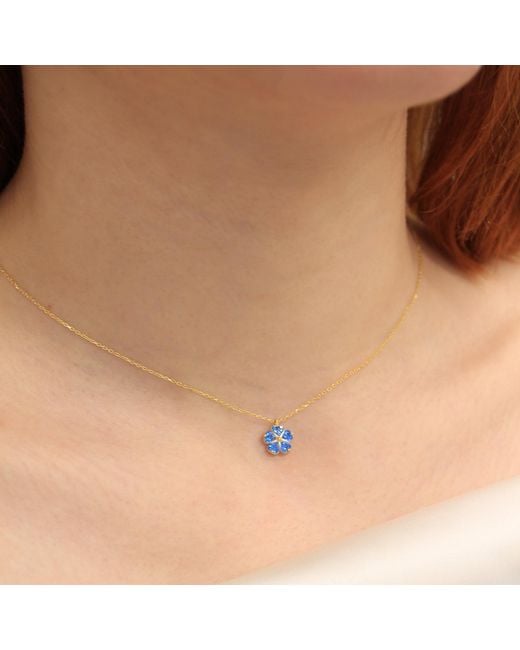 Agora Jewellery Metallic Forget Me Not Necklace