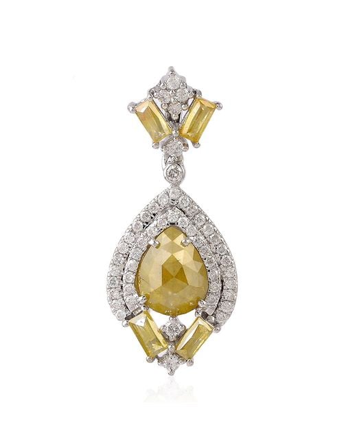 Artisan Metallic Ice Diamond & Diamond Drop Pendant
