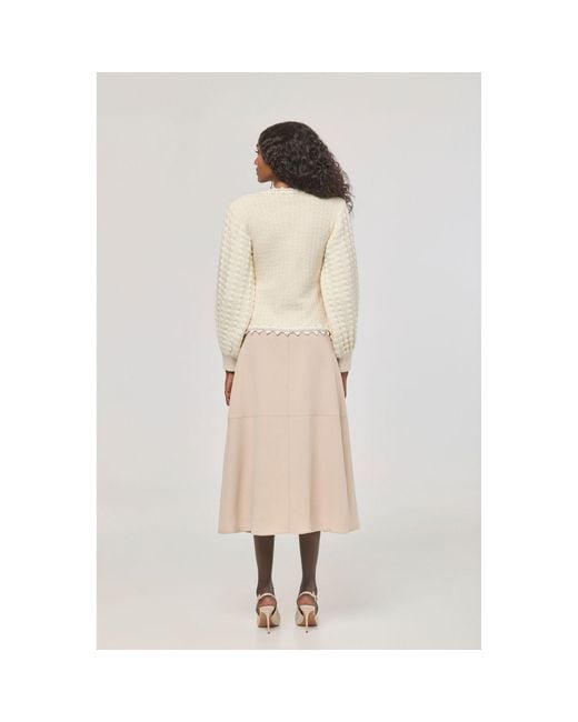 The Extreme Collection Natural Neutrals Ecru Tweed-Style Structured Cardigan Kingston