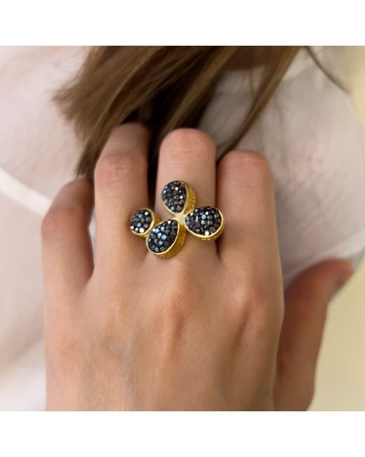 Nowart Jewelry Brown Lucky Clover Ring