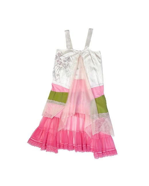 Acid Cat Neutrals Kitty Multi Tier Dress in Pink | Lyst UK
