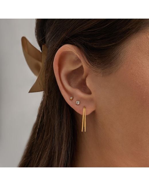 Esterah Metallic Geometric Hoop Earrings