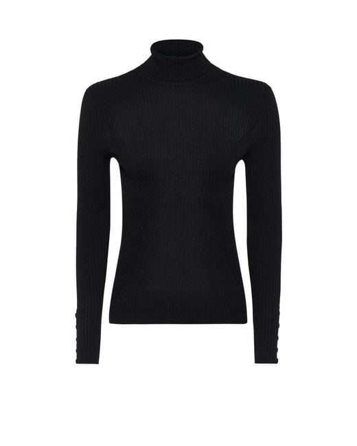 Guinea London Black Bella Roll Neck Sweater