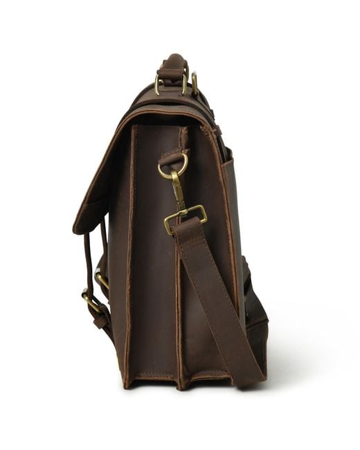 Dötch Leather Black Lakshan Leather Messenger Laptop Bag for men