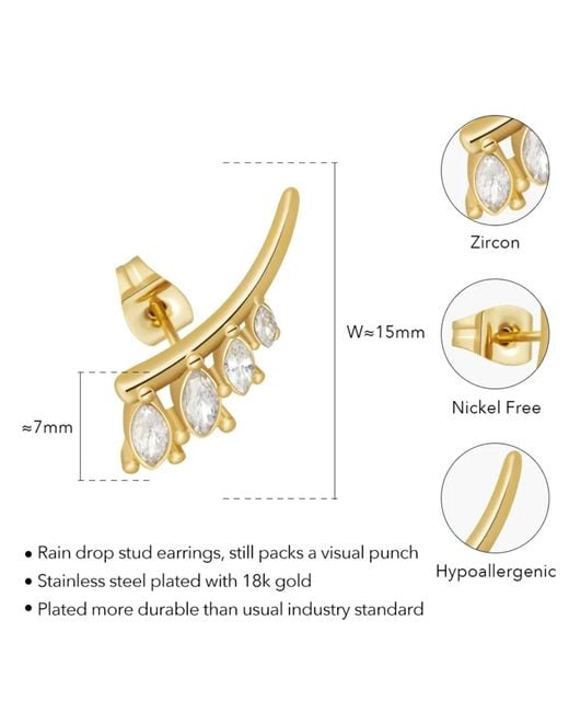 Mickey's Girl Metallic Vespera Waterproof Earrings