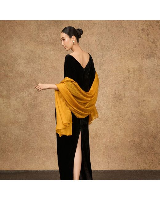 Silk and Bears Orange Silk Scarf – Hand-Dyed Mulberry Silk Shawl, Wedding & Evening Wrap