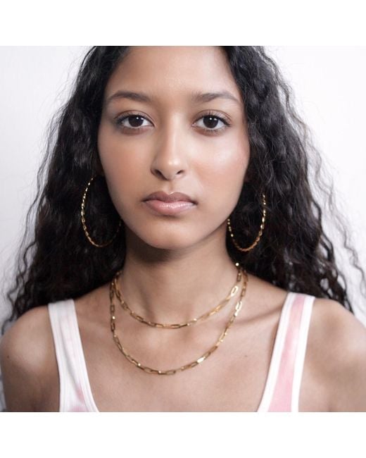 Hoops + Chains LDN Metallic Link Chain