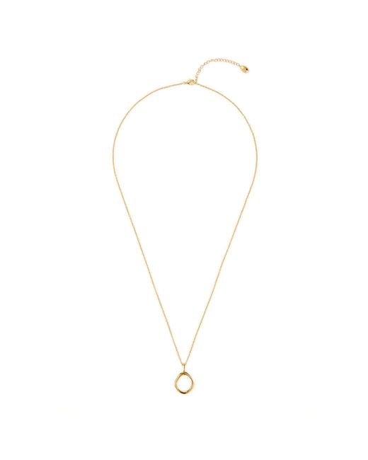Cote Cache Metallic Organic Pendant Necklace