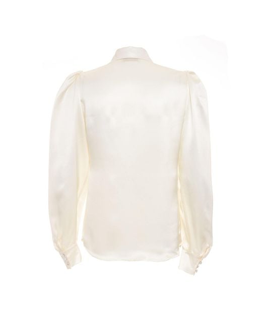Sofia Tsereteli White Cream Silk Blouse