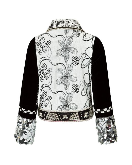 Boutique Kaotique Pink Handmade Moroccan Zebra Sequins Jacket
