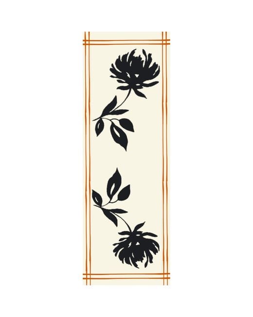 Heritagemoda Pink Hand-Painted Wool-Silk Scarf – Ivory With Burnt & Floral Accents