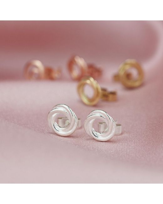 Posh Totty Designs Pink Sterling Russian Ring Stud Earrings