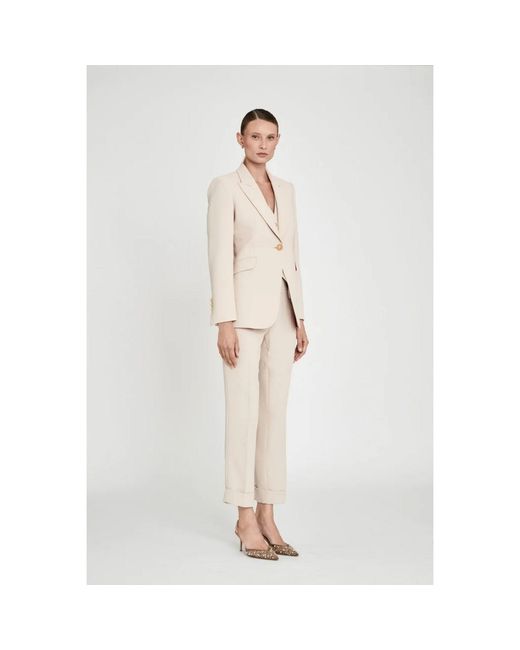 The Extreme Collection Natural Neutrals Tailored Blazer Single-Button Atelier