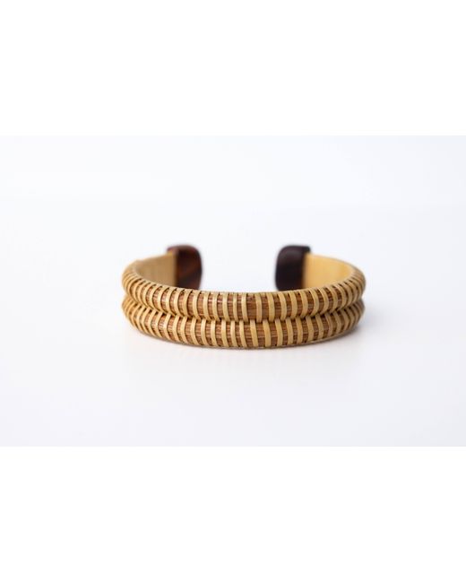 Whale Tail Weaving Metallic Neutrals The Wooden Whaler's Girlfriend Cuff