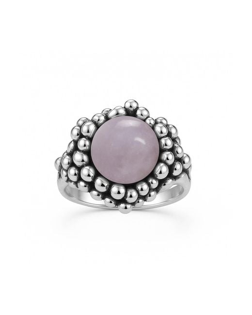 Unaloe Metallic Natural Kunzite Statement Ring