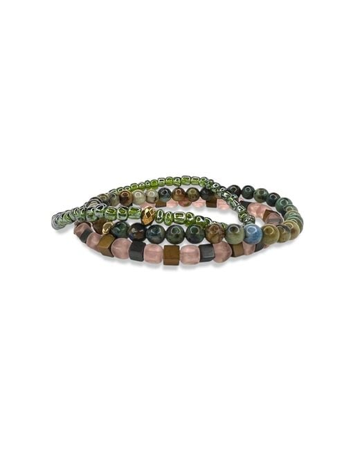 Jaredjamin Green Byzantine Rocks Bracelet Set for men