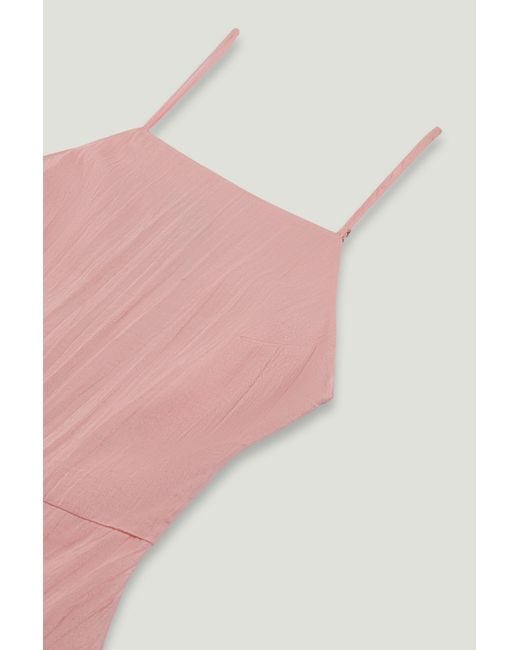 Nocturne Pink Spaghetti Strap Midi Dress