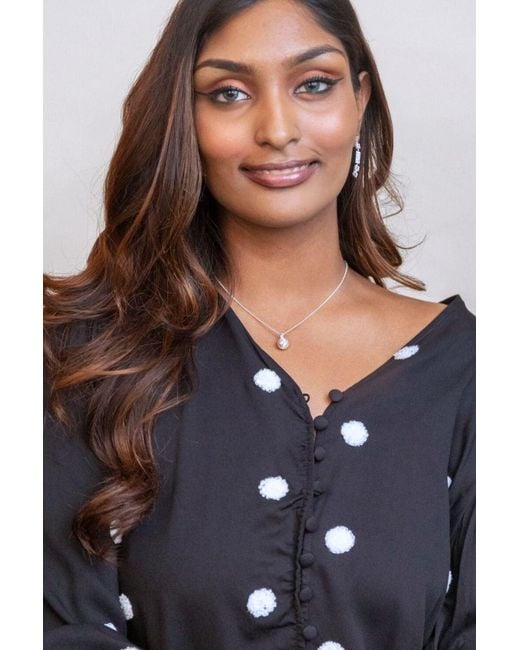 Claire Hill Designs Metallic Moon Charm Necklace