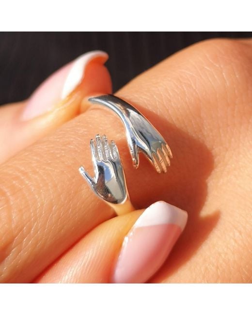 Lily Charmed Metallic Sterling Hug Ring