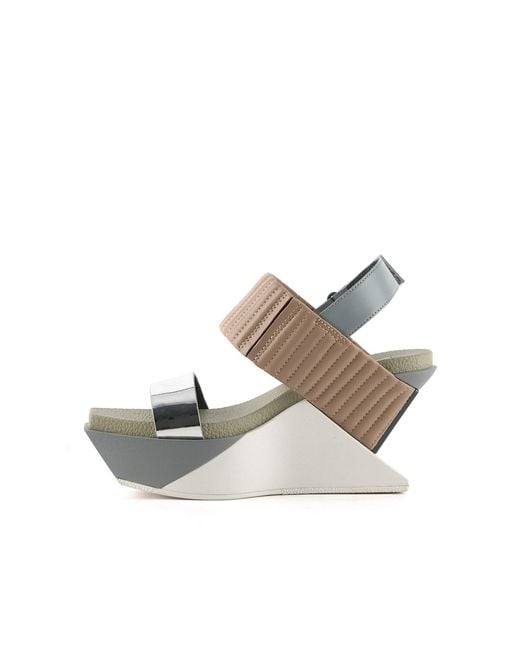 United Nude Gray Neutrals Delta Wedge Puffier