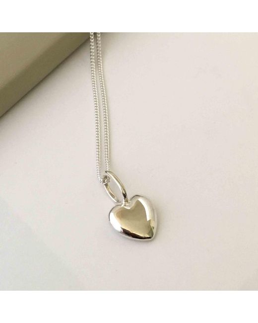 Katie Mullally Metallic Beaten Heart Sterling Necklace
