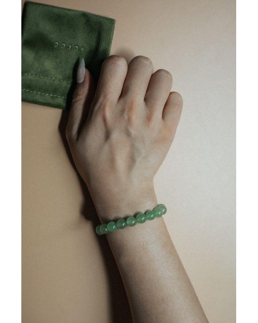 seree Green Manifest Collection Luck Crystal Beaded Bracelet