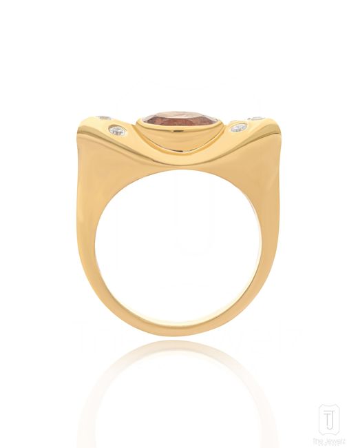 The Jewelz White Eraya Crimson Signet Ring Gift For Love