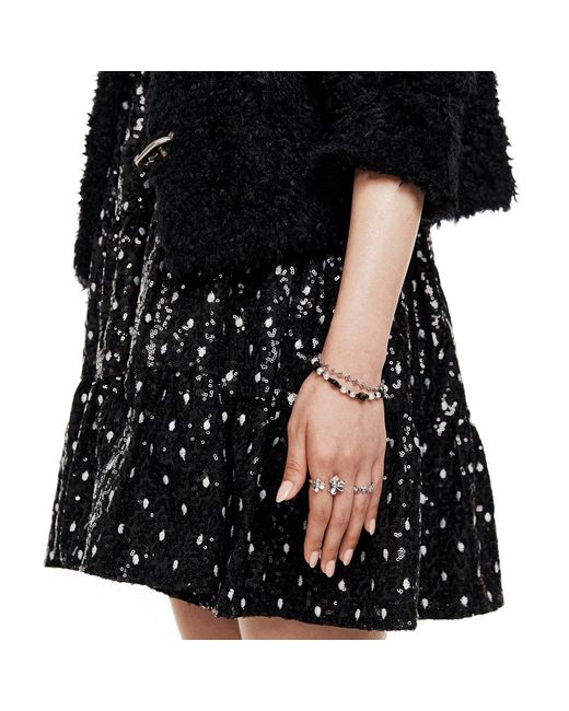 Undefined Jewelry Metallic Smile La Beaded Layered Bracelet Mmrz