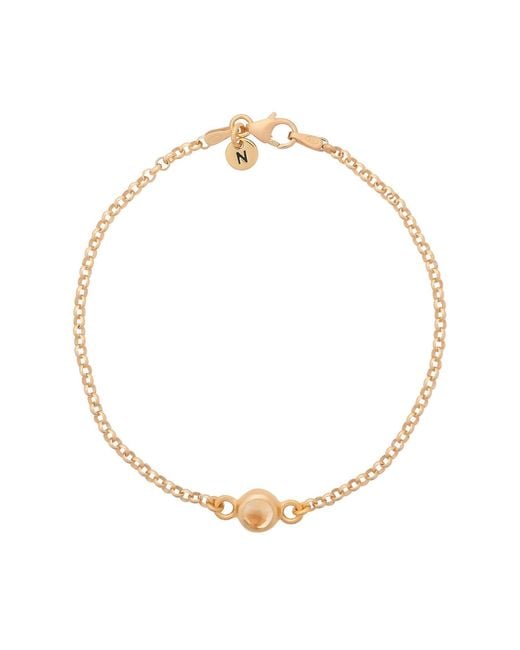 Nellou Jewellery Metallic Citrine Birthstone Gem Dot Bracelet Plated Sterling